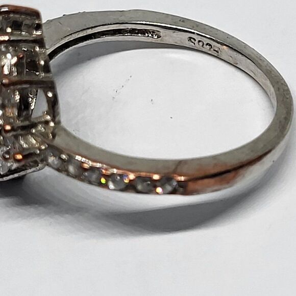 Elite New .925 Sterling Silver 0.56ctw Smoky Topaz & Sapphire Ring Size 6 - Picture 7 of 7